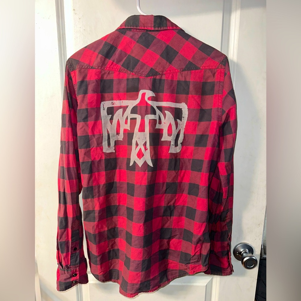 Vintage fit American Eagle painted thunderbird button down